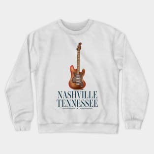 Nashville Tennessee Guitar travel print Crewneck Sweatshirt